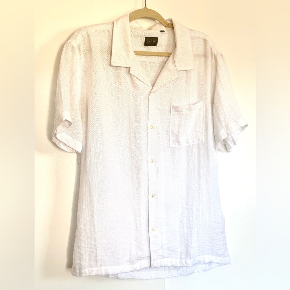 Men's White Viscose Shirt